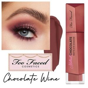 Too Faced Melted Chocolate Matte Eyeshadow- Chocolate Wine. Mauve, Maroon, Shine